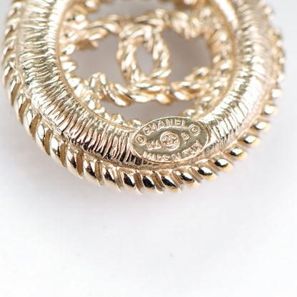 Chanel Twisted CC Earrings Light Gold 4 of 5