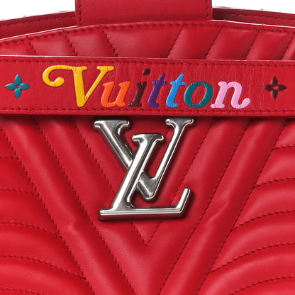 Louis Vuitton Calfskin New Wave Chain Tote Ecarlate 8 of 10
