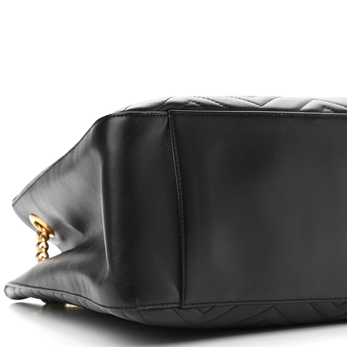 Calfskin Matelasse Medium GG Marmont Shoulder Tote Bag Black