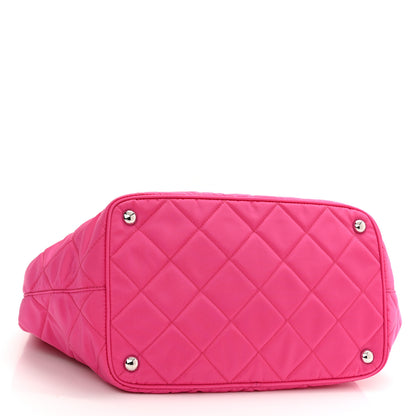 Prada Tessuto Nylon Quilted Shopping Tote Fuxia 4 of 9