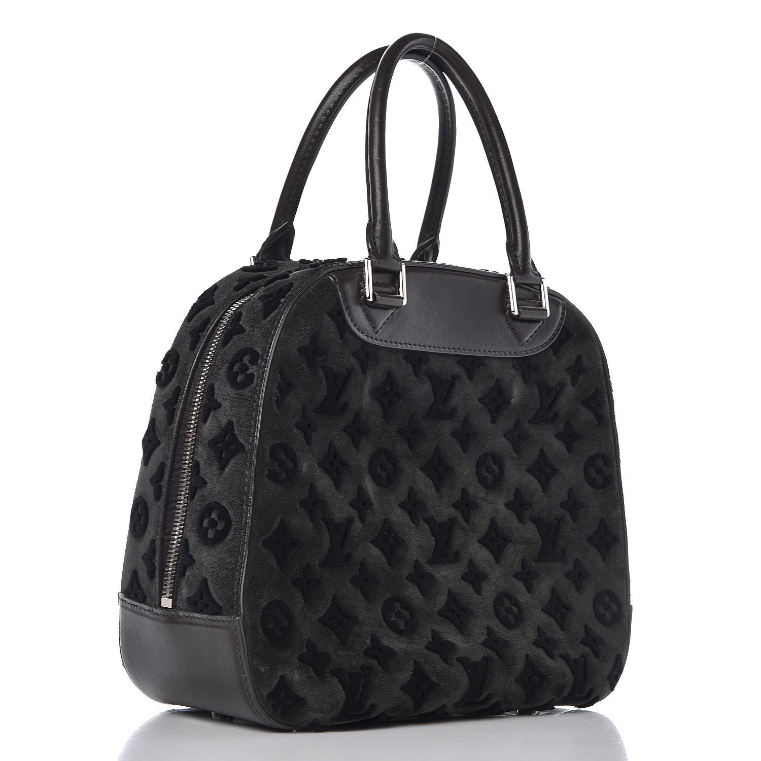 Louis Vuitton Monogram Suede Tuffetage Deauville Cube Gris 3 of 13