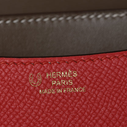 Hermes Epsom Constance 18 Rouge Tomate Etain 7 of 19