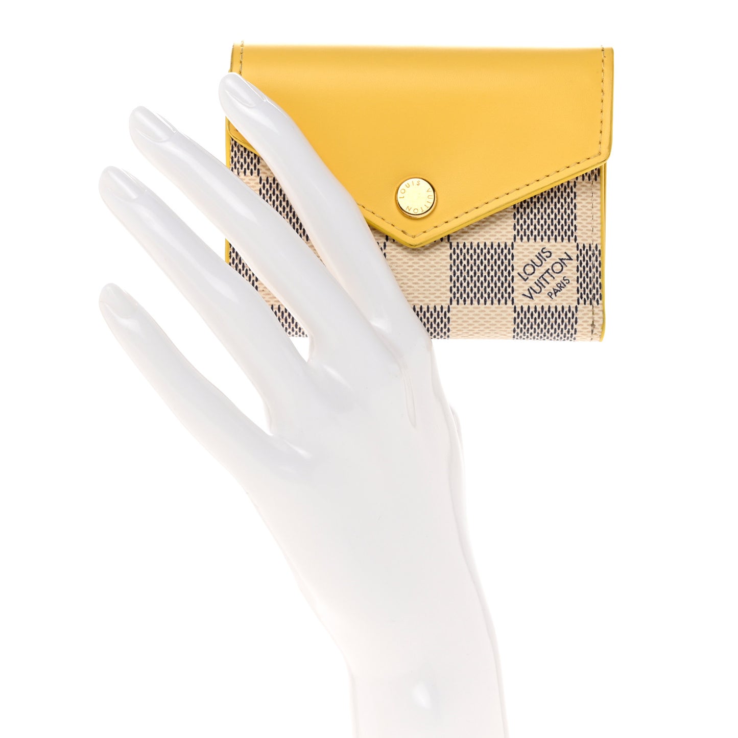Damier Azur Zoe Wallet Jaune Pale
