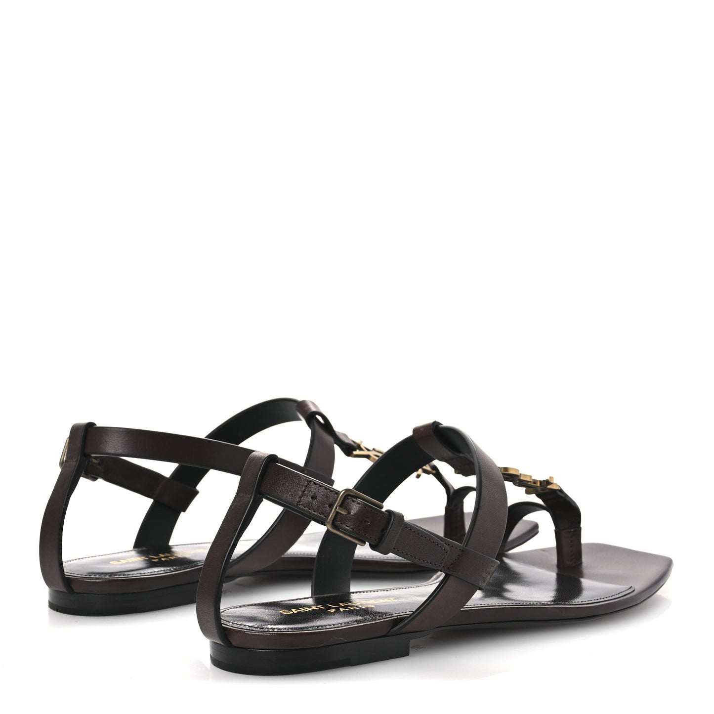 Calfskin Cassandra Monogram Sandals 39 Moro