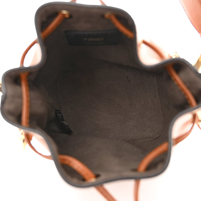 Fendi Vitello King F is Fendi Logo Embossed Mini Mon Tresor Bucket Bag Cuoio 4 of 9