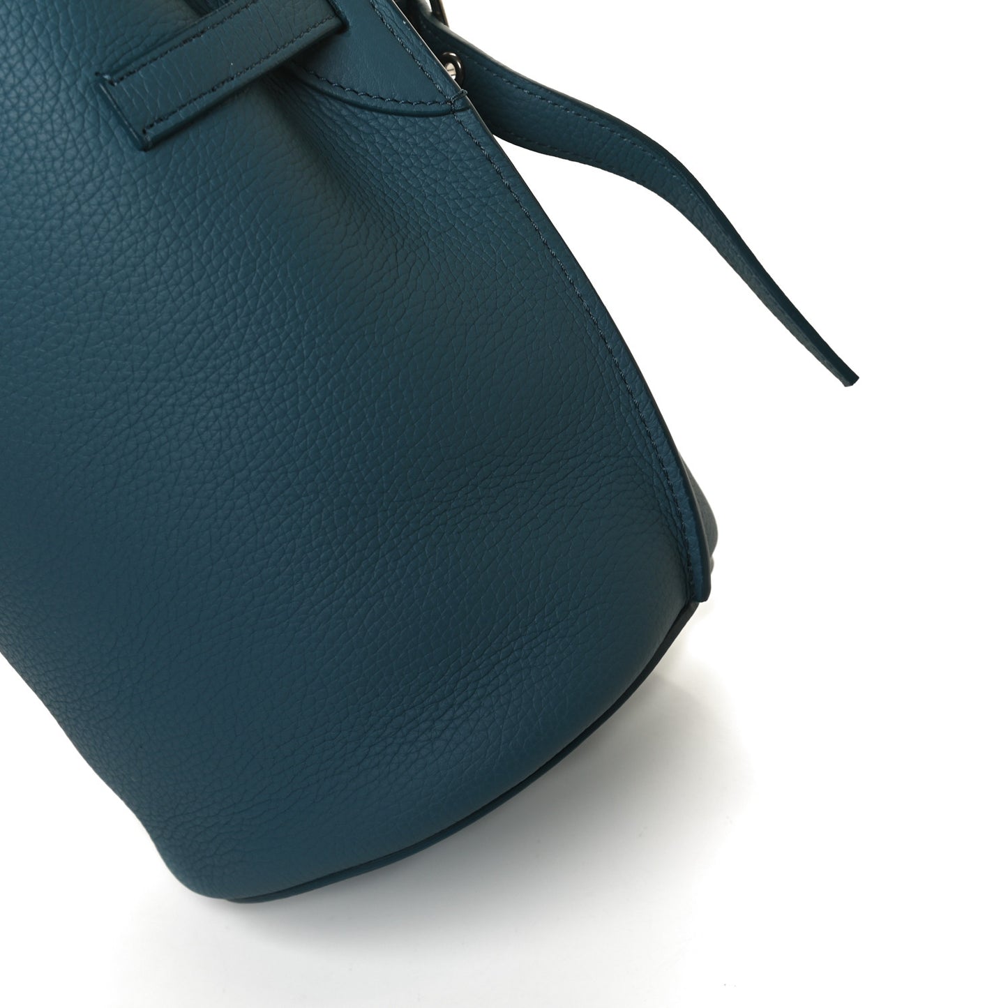 Supple Grained Calfskin Nano Big Bag Bucket Slate Blue
