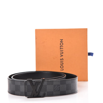 Louis Vuitton Damier Graphite LV Initiales Belt 100 40 9 of 9