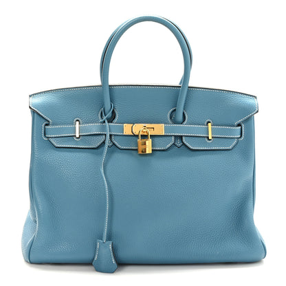 Hermes Togo Birkin 35 Blue Jean 1 of 12