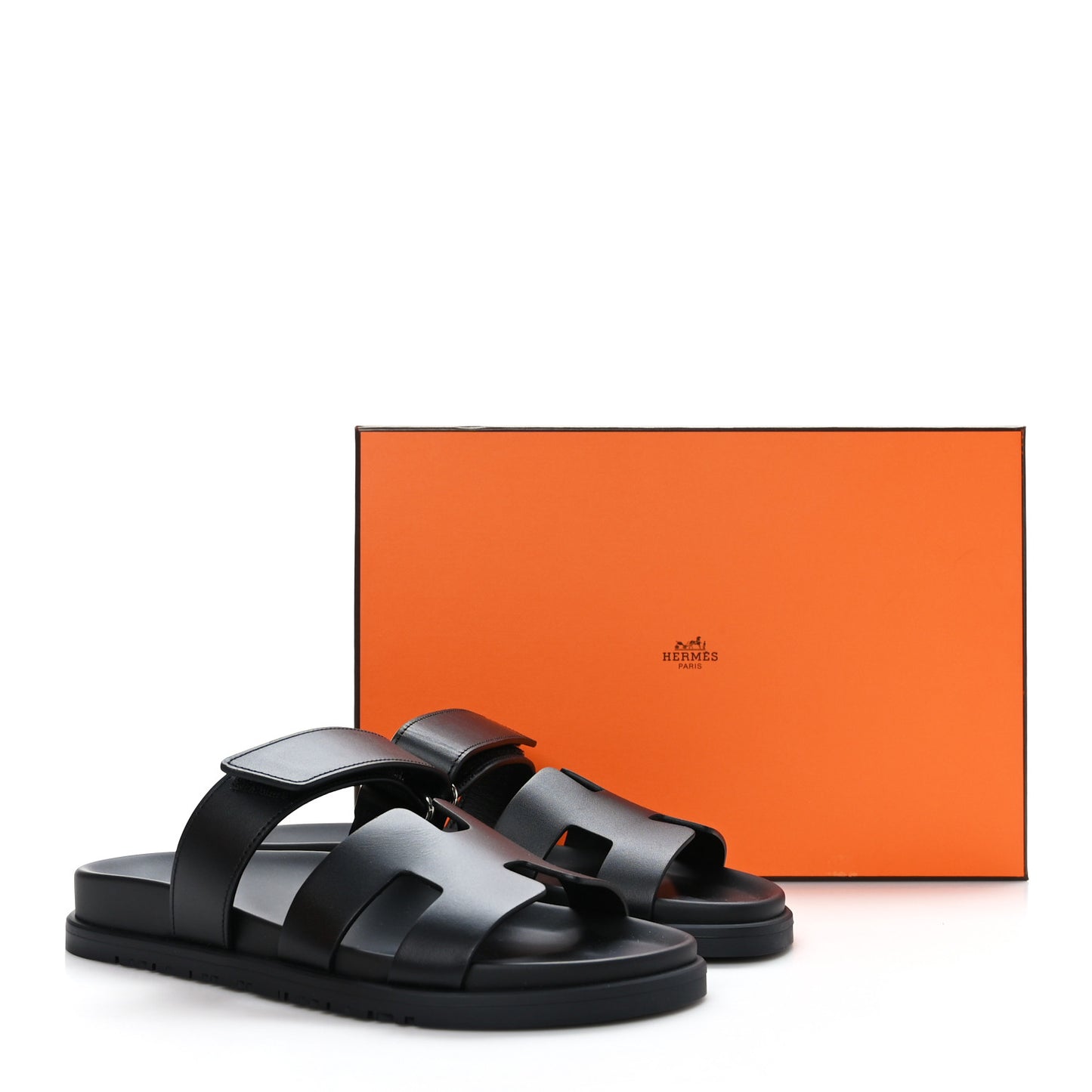 Calfskin Womens Chypre Sandals 38.5 Black