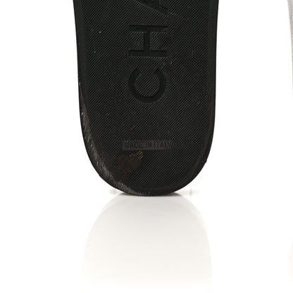 Chanel Fantasy Lambskin Chain Flat Sandals 39 Blue 6 of 8