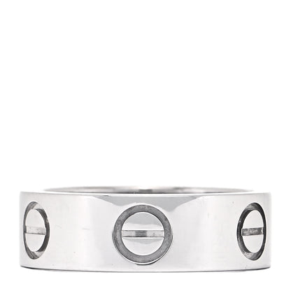 Cartier 18K White Gold 5.5mm LOVE Ring 47 4 1 of 4