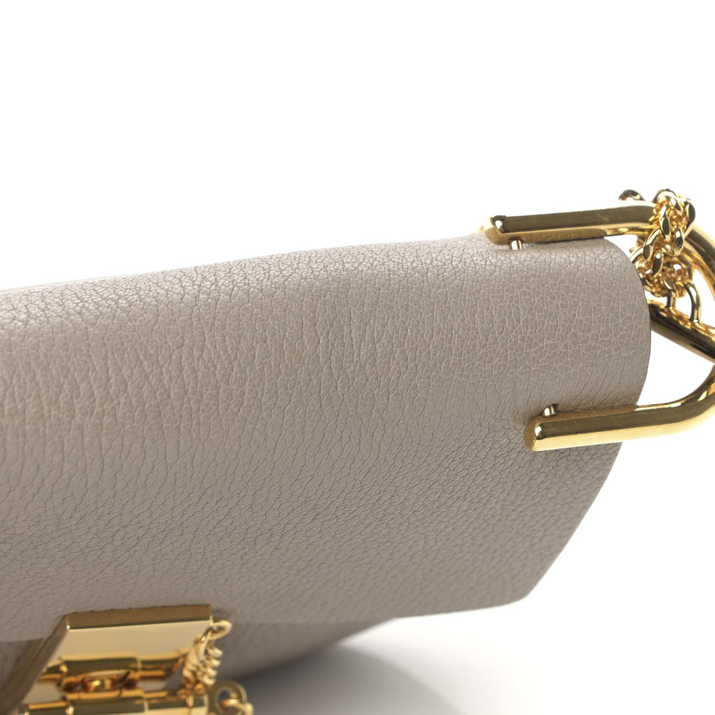 Grained Lambskin Mini Drew Shoulder Bag Motty Grey