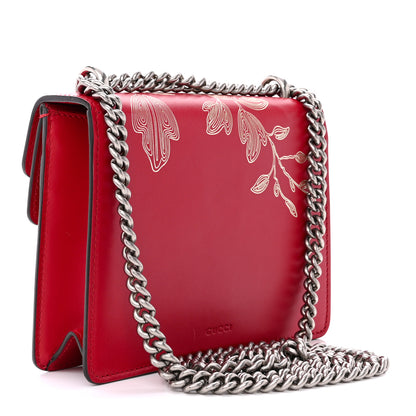 Gucci Calfskin Chinese New Year Mini Dionysus Shoulder Bag Hibiscus Red 3 of 18