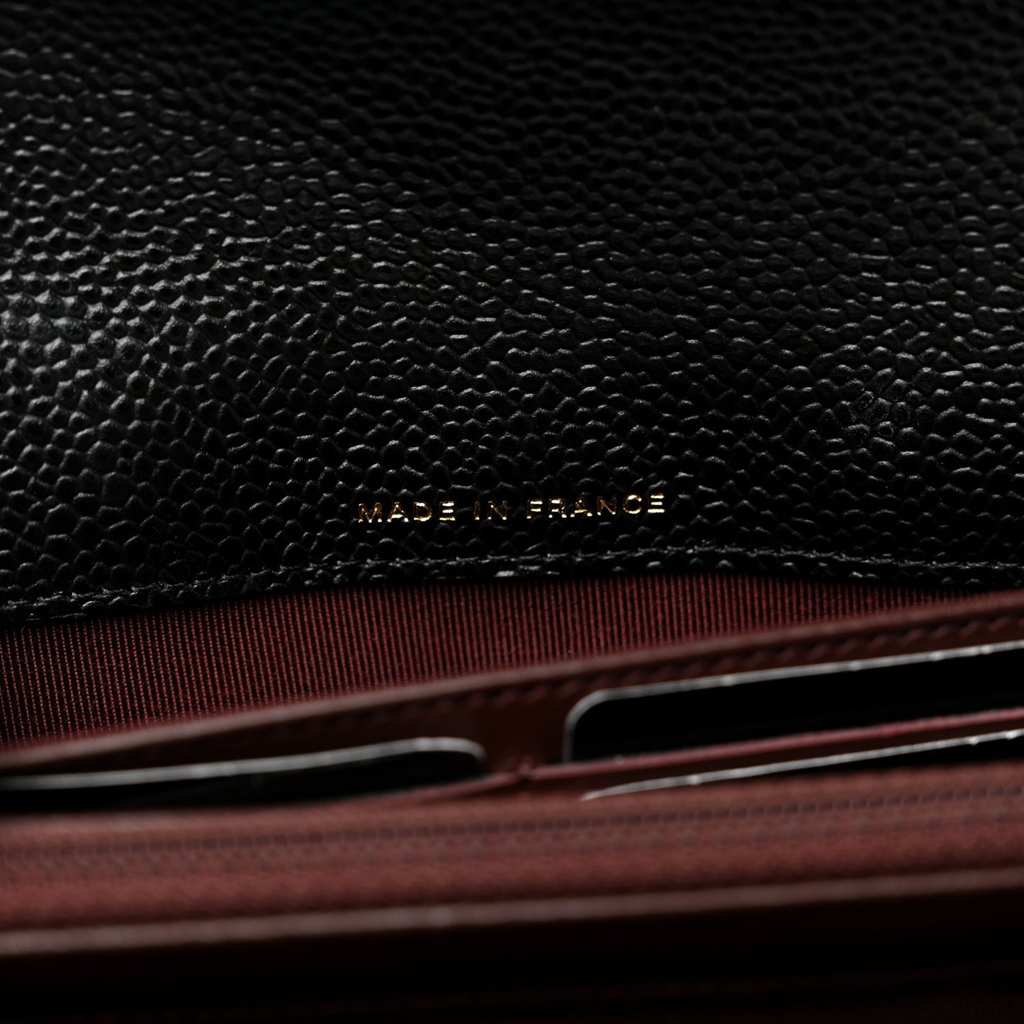 Caviar Quilted Large Gusset Flap Wallet Black