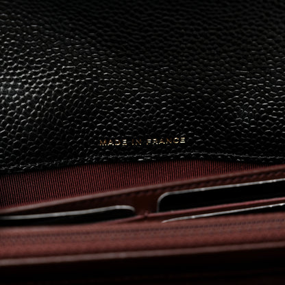 Chanel Caviar Quilted Large Gusset Flap Wallet Black 6 of 9
