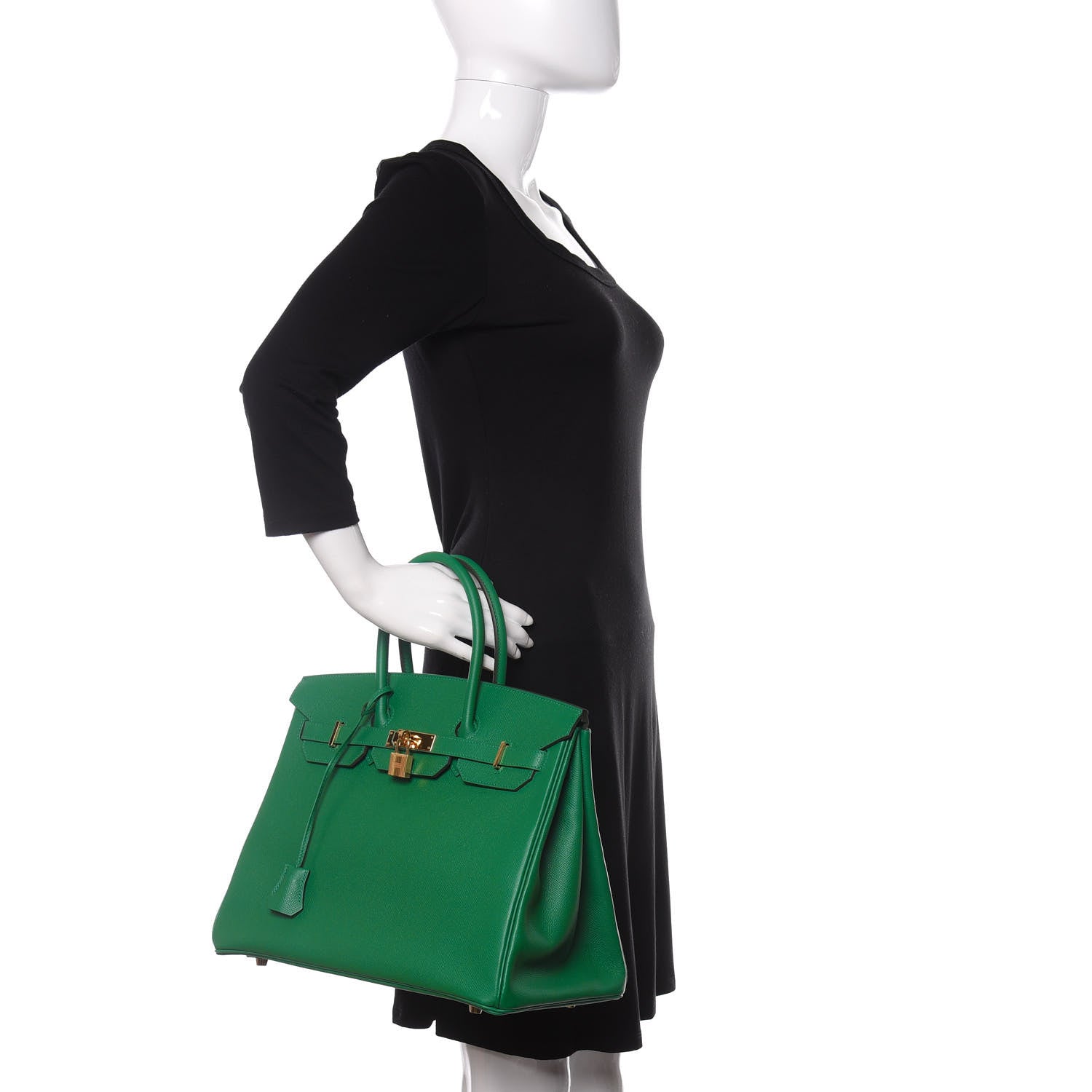 Hermes Epsom Birkin 35 Vert Vertigo 2 of 11