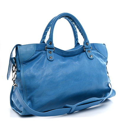 Balenciaga Agneau Classic Silver Hardware City Bleu Azur Clair 4 of 11