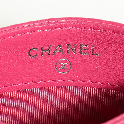 Chanel Lambskin Quilted Card Holder Fuchsia 7 of 8