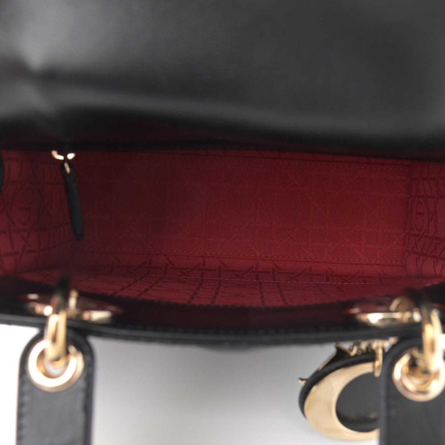 Lambskin Cannage Small Lucky Badges My Lady Dior Black