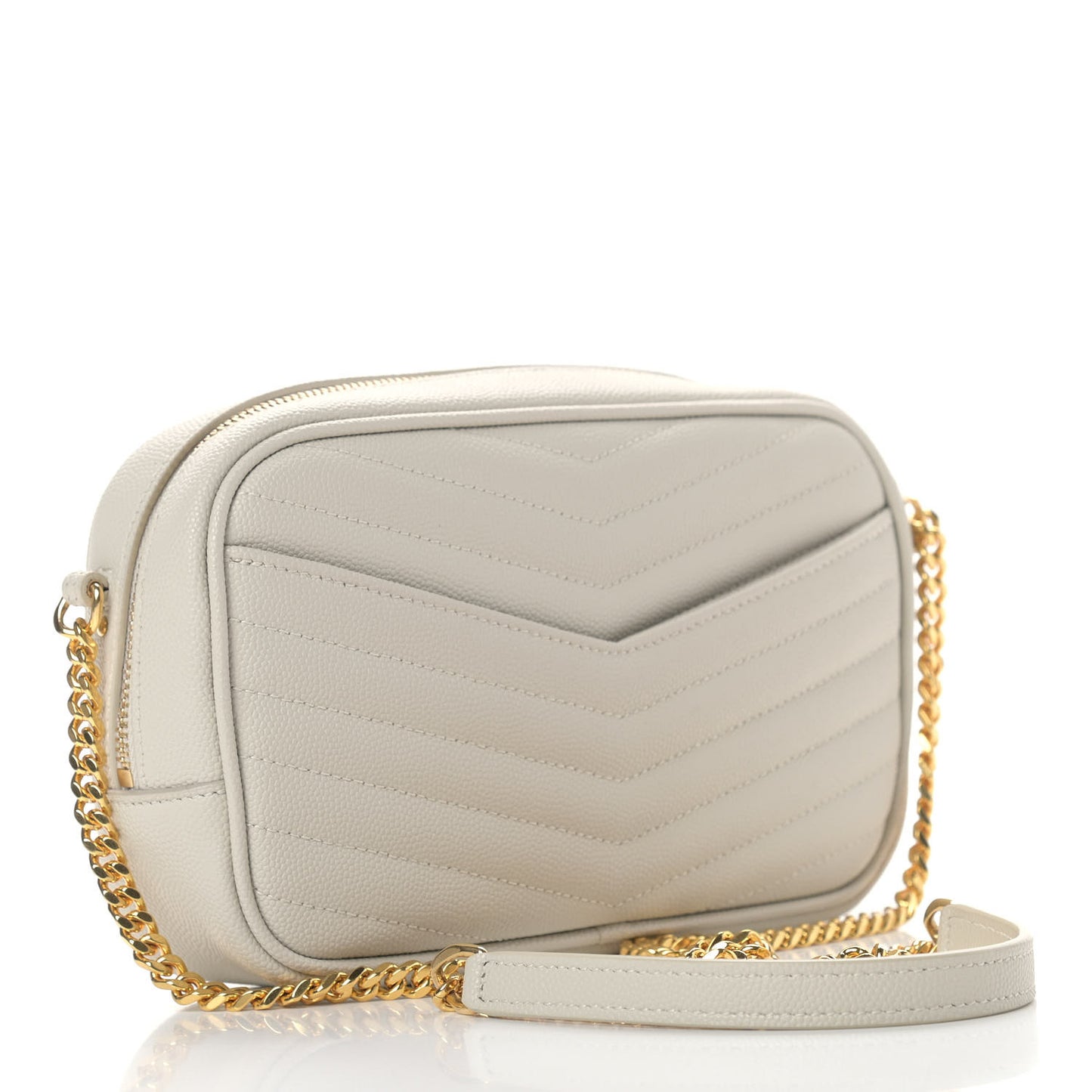 Grain De Poudre Matelasse Monogram Mini Lou Camera Bag Crema Soft