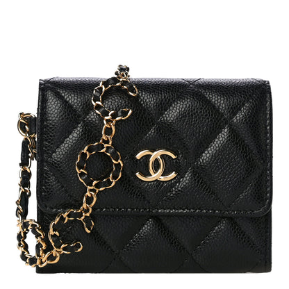 Chanel Caviar Quilted Miss Coco Clutch With Chain Black 1 of 9