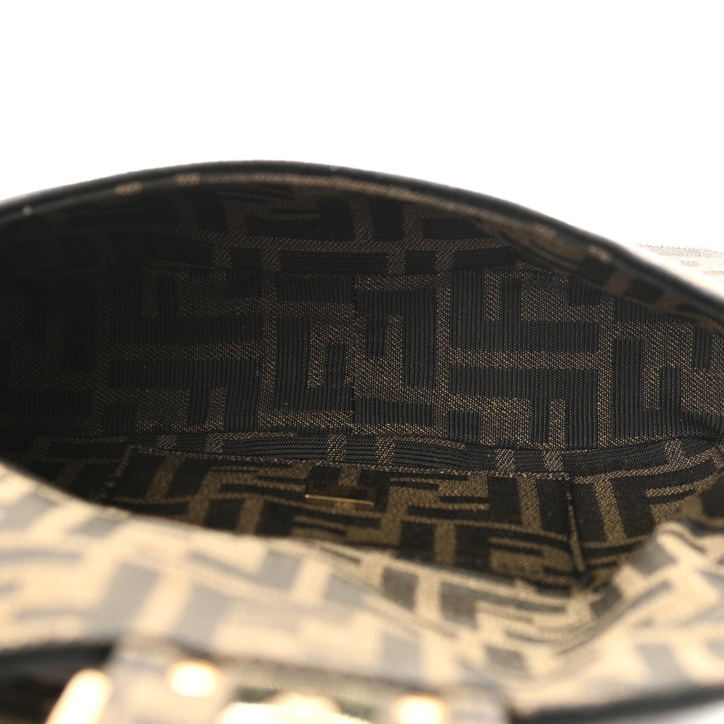 Fabric Jacquard FF 1974 Mini Baguette Tobacco Moro Black