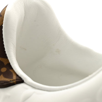 Louis Vuitton Lambskin Embossed Monogram Time Out Sneakers 37 White 10 of 13