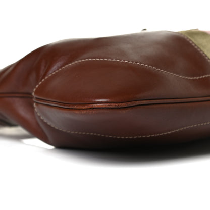 Gucci Calfskin Web Medium Jackie O Bouvier Hobo Brown 9 of 15