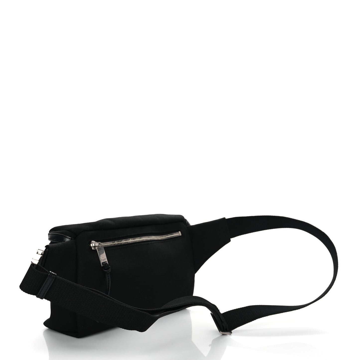 Canvas Calfskin City Belt Bag Black