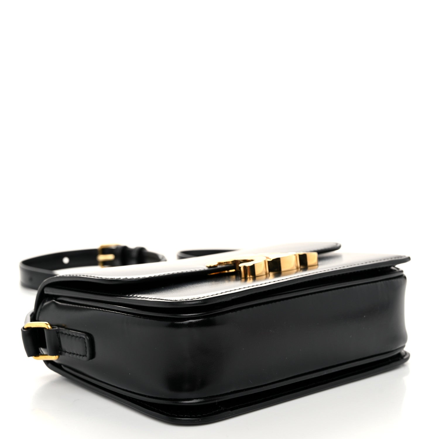 Celine Shiny Calfskin Teen Triomphe Black 4 of 10