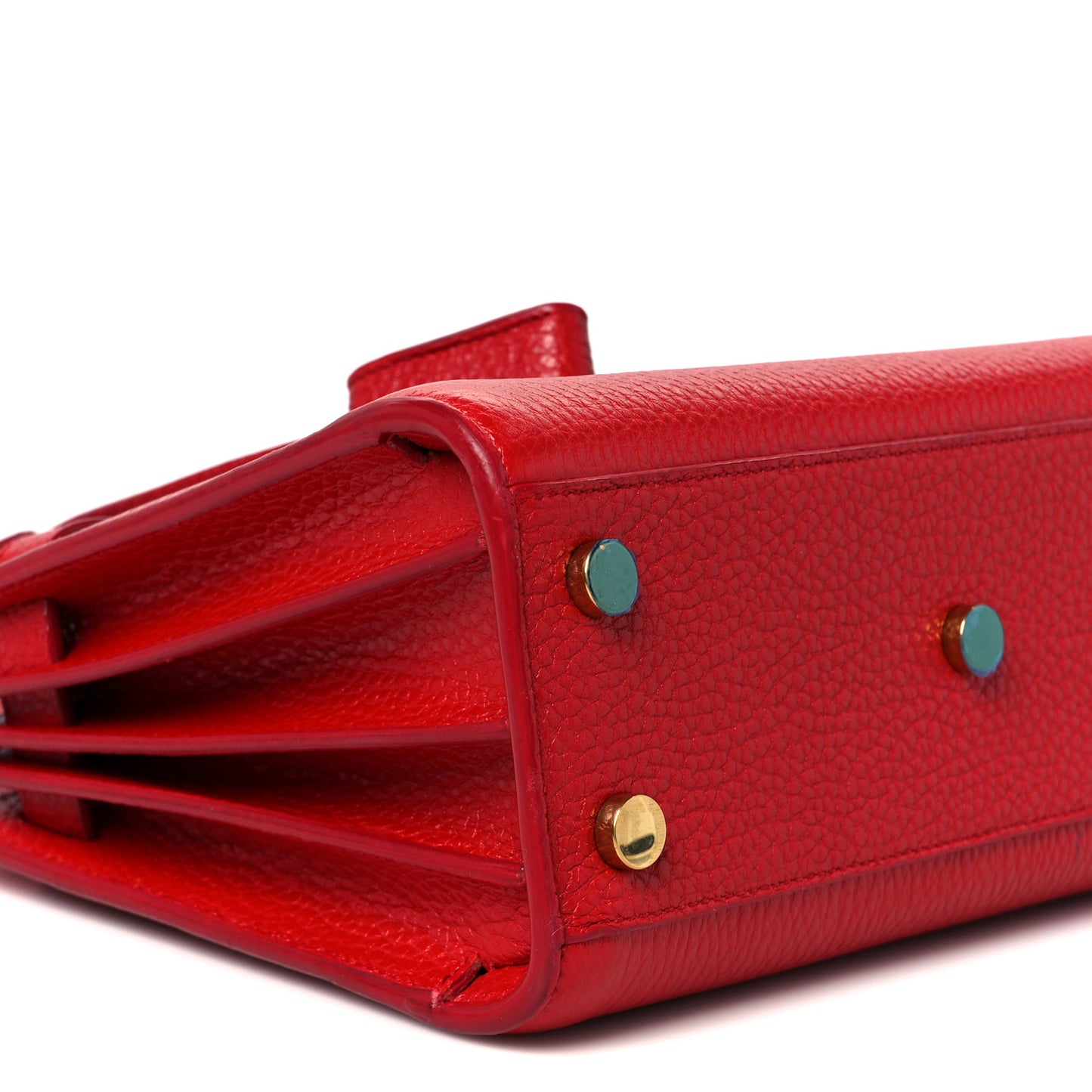 Grained Calfskin Nano Sac De Jour Souple Lipstick Red