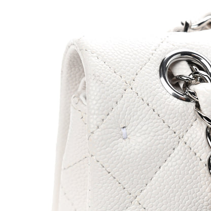 Chanel Caviar Quilted Medium Double Flap White 9 of 10