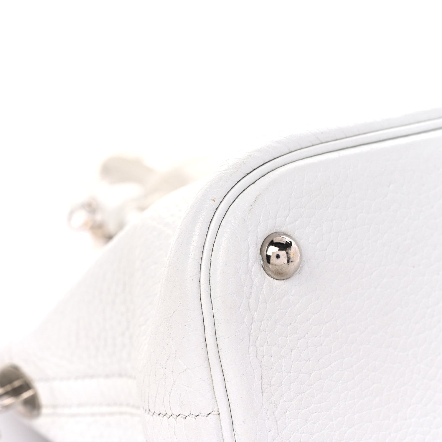 Hermes Taurillon Clemence Bolide 35 White 7 of 28