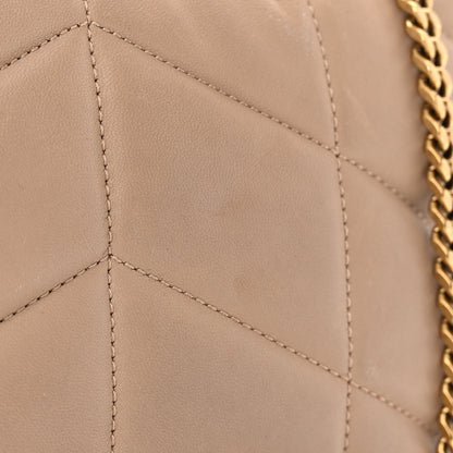 Saint Laurent Lambskin Quilted Toy Loulou Puffer Monogram Chain Satchel Dark Beige 18 of 20