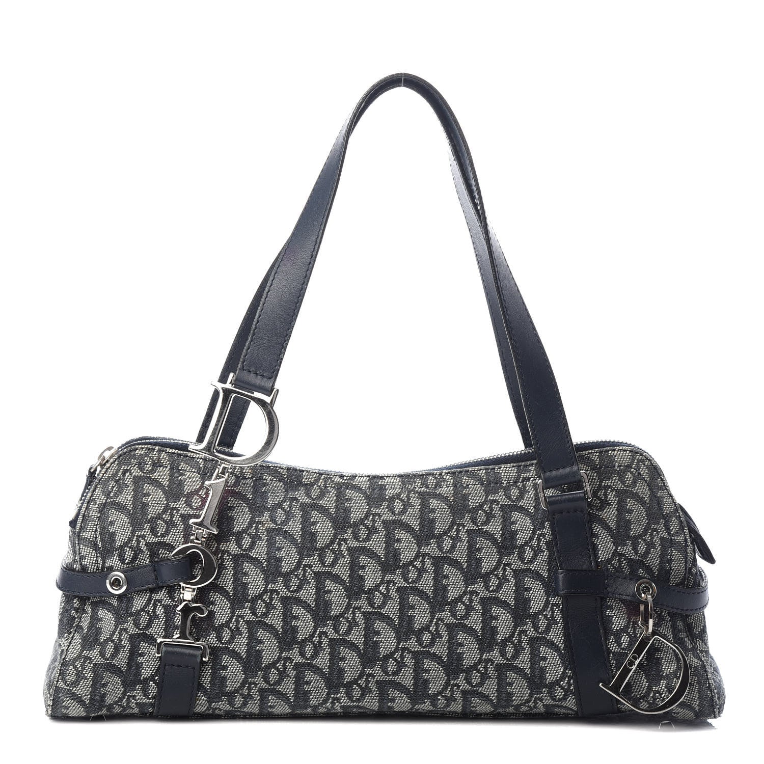 Christian Dior Denim Monogram Charms Shoulder Bag Blue 1 of 11