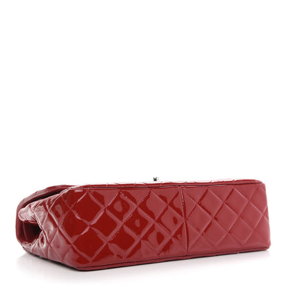 Chanel Patent Quilted Jumbo Double Flap Red 3 of 8