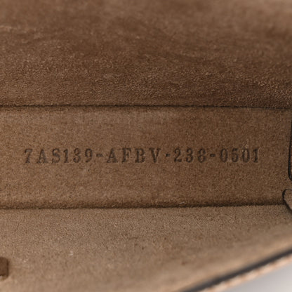 Fendi Recycled Fabric Jacquard Vitello King FF 1974 Baguette Soft Trunk Phone Pouch Tobacco Moro Sand 7 of 10