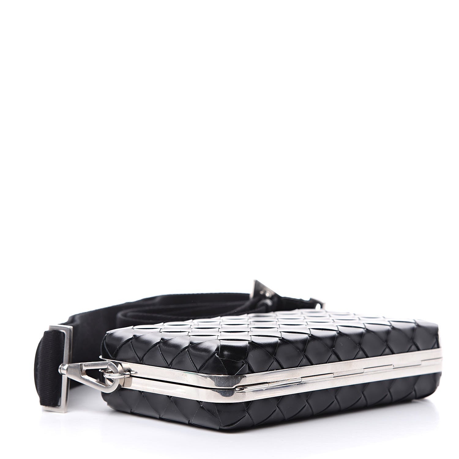 Bottega Veneta Spazzolato Intrecciato Mens Crossbody Messenger Case Black 4 of 8