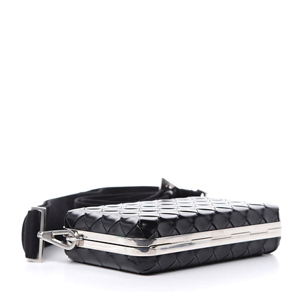 Bottega Veneta Spazzolato Intrecciato Mens Crossbody Messenger Case Black 4 of 8