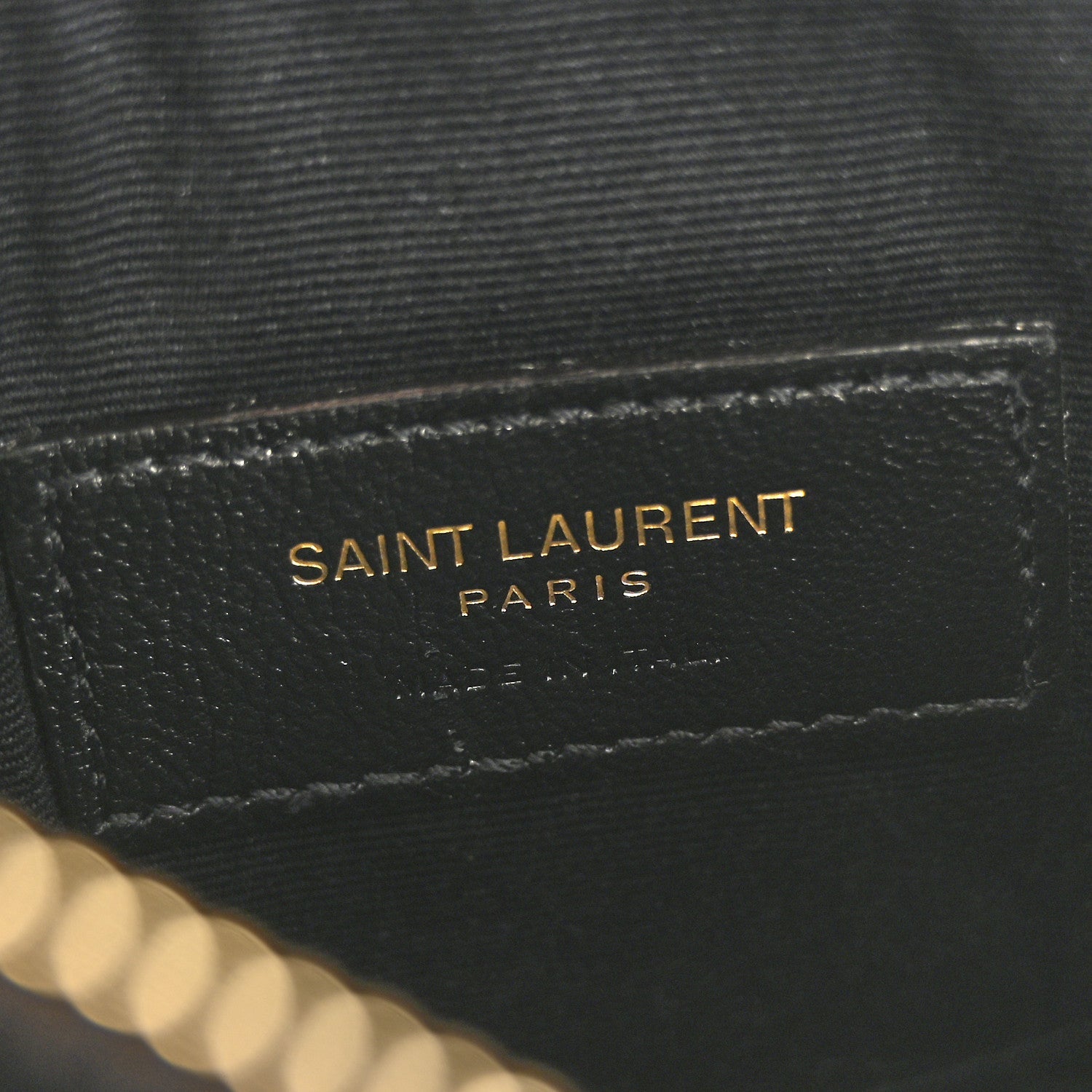 Saint Laurent Grain De Poudre Chevron Monogram Bill Pouch Black 6 of 11