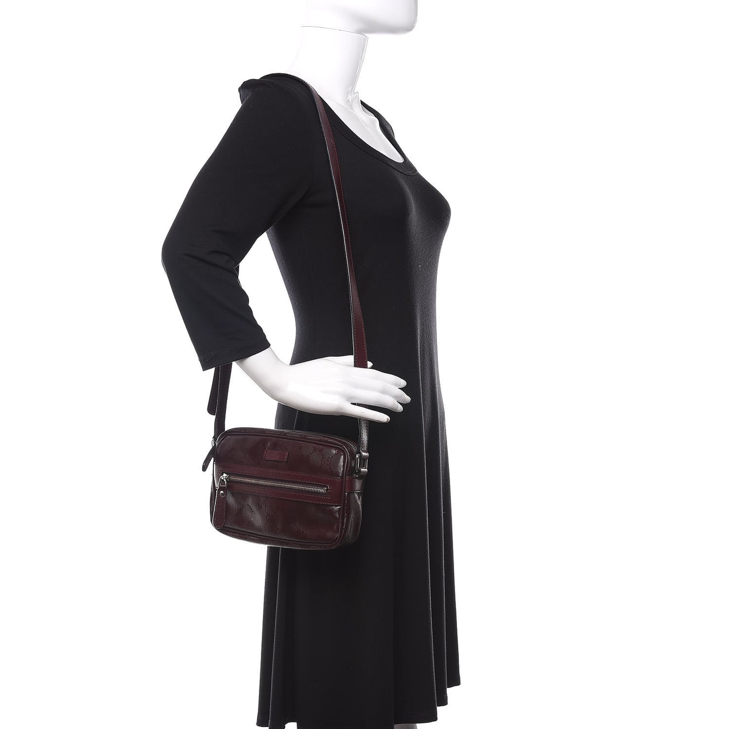 Imprime Monogram Small Shoulder Bag Bordeaux