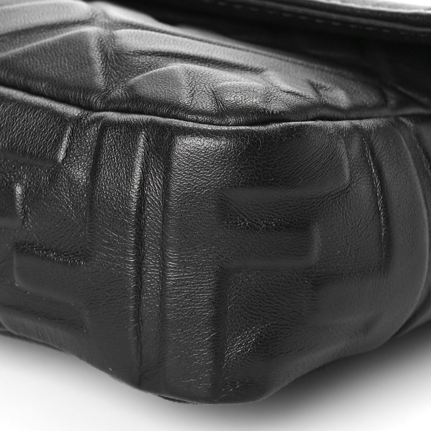 Nappa FF 1974 Embossed Baguette Black