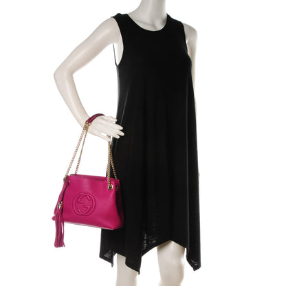 Gucci Cellarius Calfskin Small Soho Chain Shoulder Bag Bright Bouganville 2 of 7
