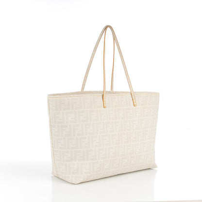 Fendi Zucca Spalmati Roll Tote White 3 of 8