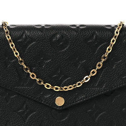 Louis Vuitton Empreinte Pochette Felicie Chain Wallet Black 8 of 13