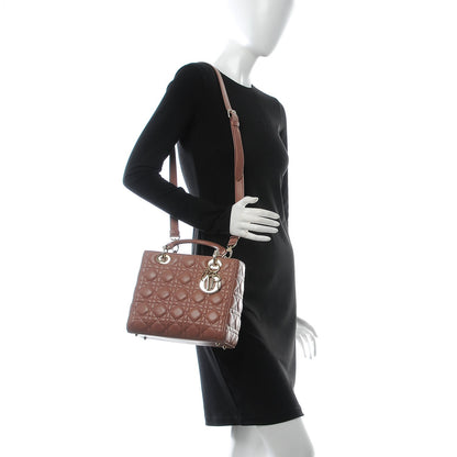 Christian Dior Lambskin Cannage Medium Lady Dior Pink 3 of 10