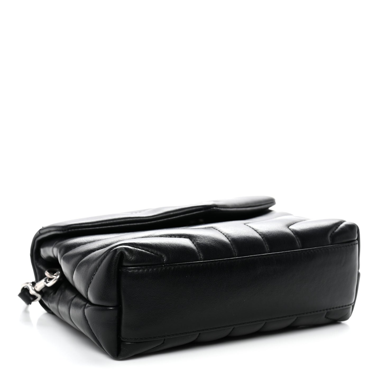 Calfskin Y Quilted Monogram Toy Loulou Crossbody Bag Black