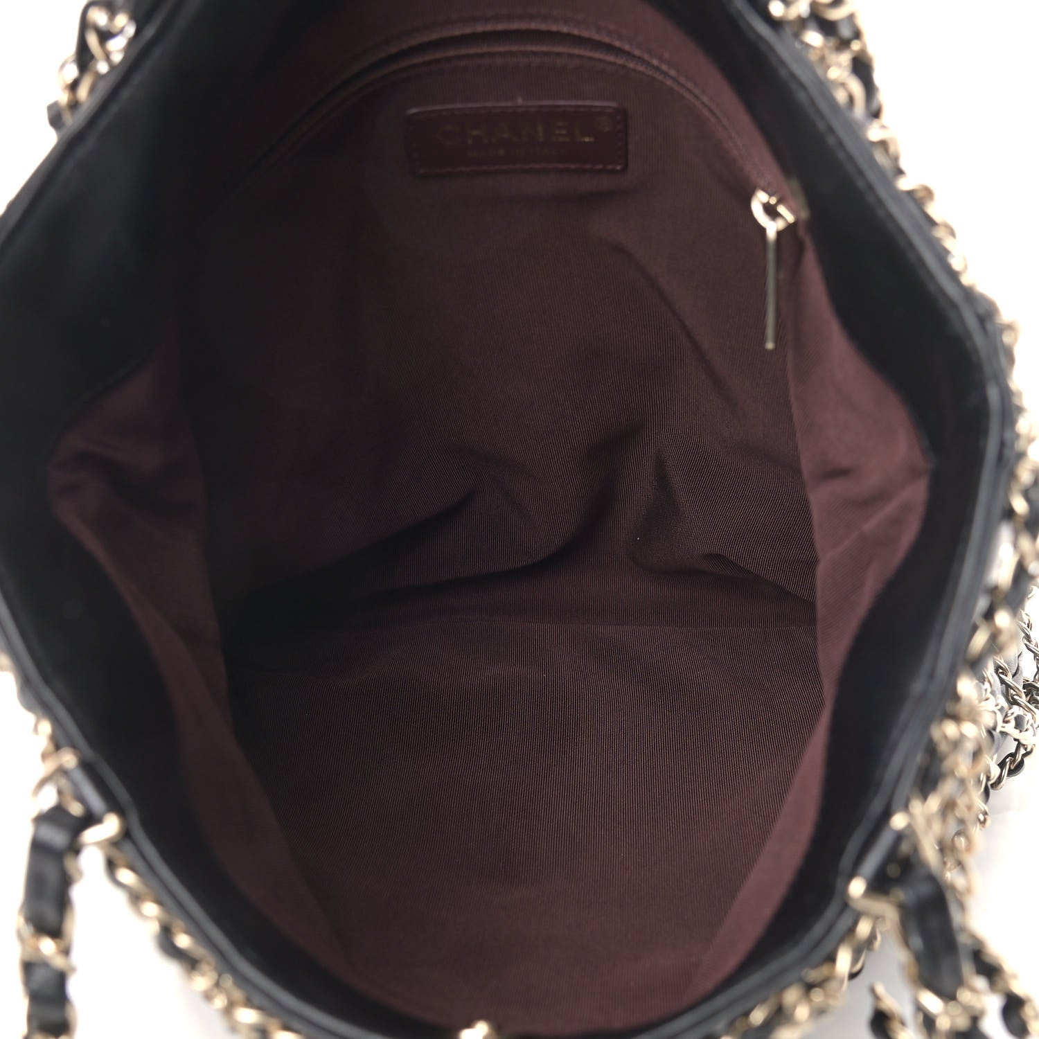 Chanel Lambskin Large Shopping Chain Tote Black 5 of 9