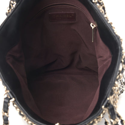 Chanel Lambskin Large Shopping Chain Tote Black 5 of 9
