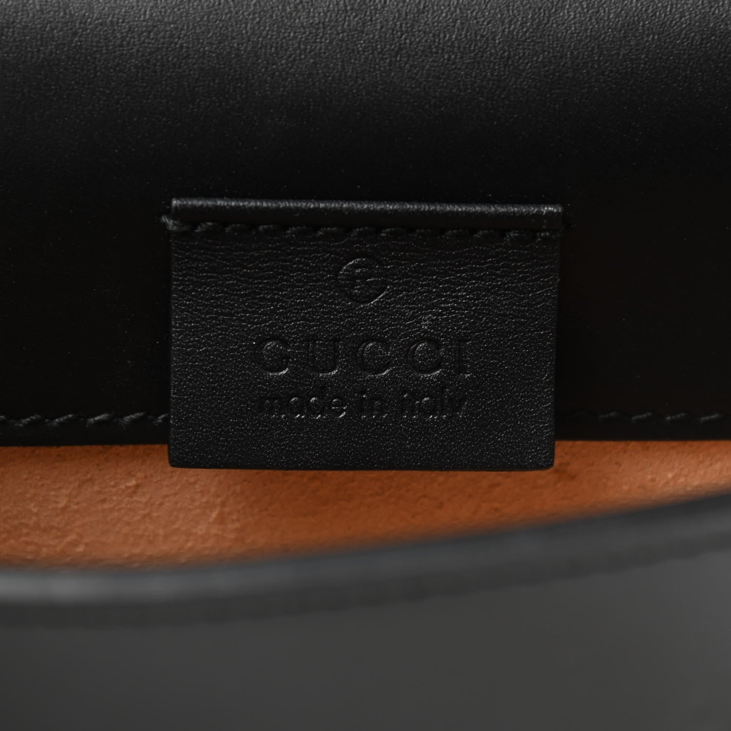 Gucci Calfskin Super Mini Sylvie Chain Shoulder Bag Black 6 of 9